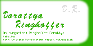 dorottya ringhoffer business card